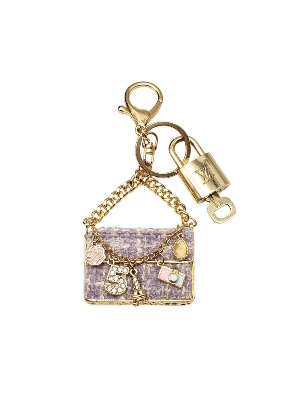 Authentic Louis Vuitton Lock & Key with unbranded Bag Keycharm, Keychain